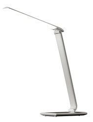 Solight LED stolní lampička stmívatelná, 12W, volba teploty světla, USB, bílý lesk WO37-W