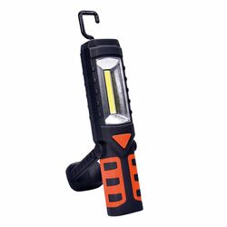 Solight multifunkční nabíjecí LED lampa, 3W COB, 250 + 40lm, Li-Ion, USB, černooranžová WM16