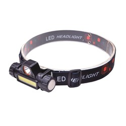 Solight LED čelová nabíjecí svítilna, 3W + COB,150 + 60lm, Li-ion, USB WN32