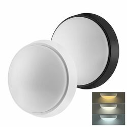 Solight LED venkovní osvětlení s nastavitelnou CCT, 12W, 900lm, 22cm, 2v1 - bílý a černý kryt WO778