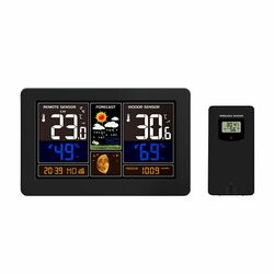 Solight meteostanice, extra velký barevný LCD, teplota, vlhkost, tlak, RCC, USB nabíjení, černá TE81WIFI 4