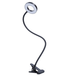 Solight LED stmívatelná stolní lampička s klipem, 300lm, nastavitelná teplota světla, USB WO66-B