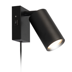 Solight nástěnná lampička CELE, 1x GU10, černá WO3002-B
