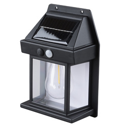 Solight LED solární lucerna nástěnná, teplá bílá, 12x17cm, černá WL918