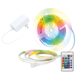 Solight LED SMD RGB pásek, sada s adpatérem, 3m, dálkové ovládání, 10W/m, multicolor WM59-RGB
