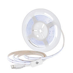 Solight LED COB pásek, 5m, 7W/m, 500lm/m, studená bílá, USB napájení, vypínač, 8mm WM62-CW