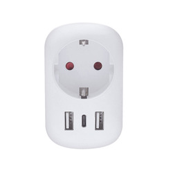 Solight cestovní adaptér s USB A+C 20W PD do Velké Británie, typ G PA03UKPD20