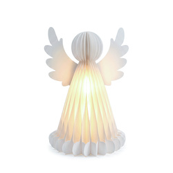 Solight anděl s LED osvětlením a časovačem, 37cm, 3xAA 1V309