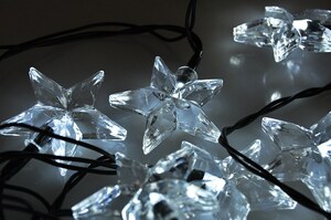 Solight LED vánoční řetěz, hvězdy, 20 LED, 3m, přívod 3m, IP20, bílá 1V30-W 4