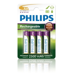 Nabíjecí baterie Philips NiMH 2500 series AA přednabitá 4ks