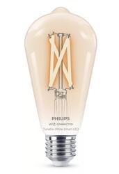 WiZ Smart LED Žárovka Filament čirá 7 W (ekv. 60 W) 806lm 2700-6500K ST64 E27