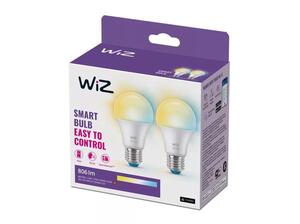 WiZ SET 2x LED žárovka E27 A60 8W (60W) 806lm 2700-6500K CRI80 IP20, stmívatelná