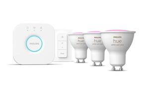 Philips Hue základní set Bridge + 3xLED žárovka WACA GU10 4,2W 400lm 2000-6500K + ovladač