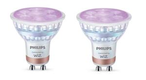 WiZ Smart LED 50W bodové světlo PAR16, 2× GU10 345lm 2200-6500K RGB