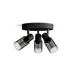 Philips Palms bodové svítidlo 3x E14 25W bez zdroje 20cm kulaté IP20, černé