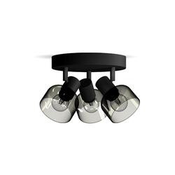 Philips Sleet bodové svítidlo 3x E14 25W bez zdroje 20cm kulaté IP20, černé