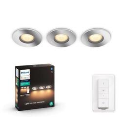 Philips Hue WA Adore koupelnové zápustné LED svítidlo SET 3x5W 400lm 2200-6500K IP44 lesklý chrom + ovladač