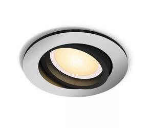 Philips Hue WA Milliskin zápustné LED svítidlo 1xGU10 4,2W 400lm 2200-6500K 9cm kulaté IP20, hliník
