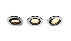 Philips Hue WA Milliskin zápustné LED svítidlo 3xGU10 4,2W 400lm 2200-6500K 9cm kulaté IP20, hliník