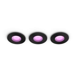Philips Hue WACA Xamento podhledové LED svítidlo 3x GU10 5.7W 350lm 2000-6500K RGB IP44, černé