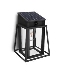 Philips Lysin UltraEfficient solární LED svítidlo se senzorem 3,2W 500lm 2700K IP44 hranaté, černé