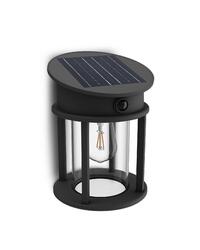 Philips Geri UltraEfficient solární LED svítidlo se senzorem 3,2W 500lm 2700K IP44 kulaté, antracit