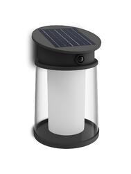 Philips Juda UltraEfficient solární LED svítidlo se senzorem 3,2W 500lm 2700K IP44 kulaté, černé