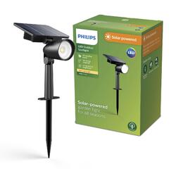 Philips Ashlyn UltraEfficient venkovní solární zemní LED reflektor 1,4W 150lm 2700K IP44, černý