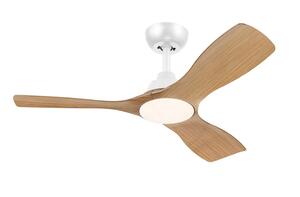 Philips Olas stropní ventilátor a svítidlo 28W+24W 3000/4300/6500K 106cm bílá a dřevo