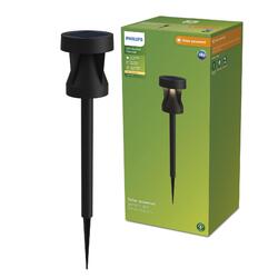 Philips Avery venkovní solární zapichovací sloupkové LED svítidlo 1,8W 200lm 2700K IP44, černé