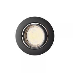 Philips Peridot Rec Kit Rd zapuštěné svítidlo kulaté 7W, AC 220-240, IP20, černá