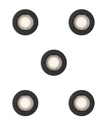 Philips Peridot Rec Kit Rd zapuštěné svítidlo kulaté 7W, AC 220-240, IP20, (5 ks), černá