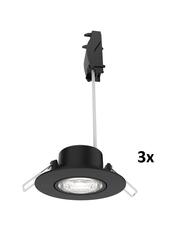 Philips Zapuštěné bodové svítidlo Cilantro Step 5W, 90lm/W, 2700K, (3 ks), černá