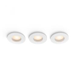Philips Hue Adore zápustné koupelnové svítidlo kulaté 3x4,2W, 2000-6500K, IP44, bílá (3ks)