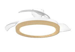 Philips Bliss DC stropní ventilátor a svítidlo 28W+35W dřevo
