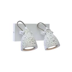ACA Lighting nástěnné bodové svítidlo 2XGU10 bílá terrazzo 23X15X18CM DINO AR1822W23WT