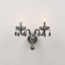 ACA Lighting Crystal nástěnné svítidlo BLK82042WSGC