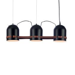 ACA Lighting závěsné svítidlo LED 3XE27 kov černá+kůže 16X65XH120CM ENOLA DCR39217