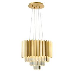 ACA Lighting závěsné svítidlo 5XE14 křišťál + mosaz kov D40XH100CM EMPIRE EG6175P40CG