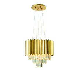 ACA Lighting závěsné svítidlo 5XE14 křišťál + mosaz D40XH100CM EMPIRE EG6175P41CG