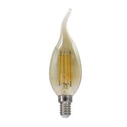 ACA Lighting LED FILAMENT E14 STEP-DIM C35 jantar s plamínkem 4W 2700K 230V 500lm RA80 FLAM4WWTIPAMSD