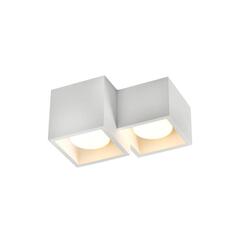 ACA Lighting stropní sádrové svítidlo GENI hranaté bílé 2xGX53 G96022