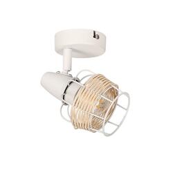 ACA Lighting nástěnné svítidlo 1XE14 ratan + bílý kov 9X13X12CM ZORBAS GN19S1WH