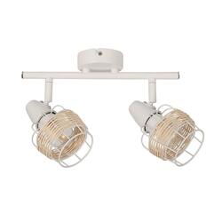 ACA Lighting nástěnné/stropní svítidlo 2XE14 ratan + bílý kov 9X27X16CM ZORBAS GN19S2WH