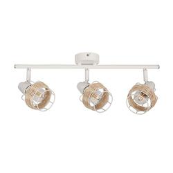 ACA Lighting nástěnné/stropní svítidlo 3XE14 ratan + bílý kov 9X47X16CM ZORBAS GN19S3WH