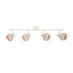 ACA Lighting nástěnné/stropní svítidlo 4XE14 ratan + bílý kov 9X70X16CM ZORBAS GN19S4WH