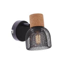 ACA Lighting nástěnné svítidlo 1XE14 korek + černý kov D22XH27CM MARACU GN51S1CB