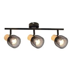 ACA Lighting nástěnné/stropní svítidlo 3XE14 korek + černý kov 9X47X16CM MARACU GN51S3CB