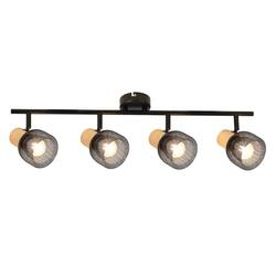 ACA Lighting nástěnné/stropní svítidlo 4XE14 korek + černý kov 9X70X16CM MARACU GN51S4CB