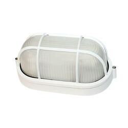 ACA Lighting venkovní nástěnné/stropní svítidlo E27 192mm bílá s mřížkou HI5031W